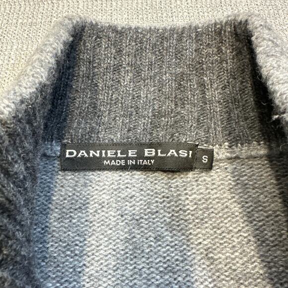 Acedemia Wool Blend Cardigan Sweater Mens Small Grey Full Zip Made‎ In Italy - Picture 2 of 8